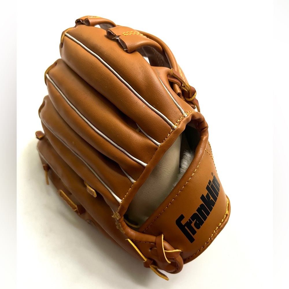 Franklin youth Baseball Mitt Glove Field Nylon stitched brown 9 in